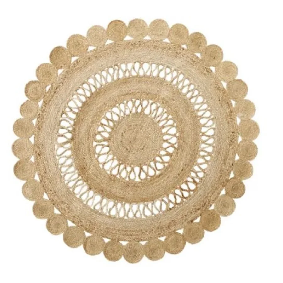 New Design Dinner Set Round Shape Woven Placemats Wholesale Fringe ...