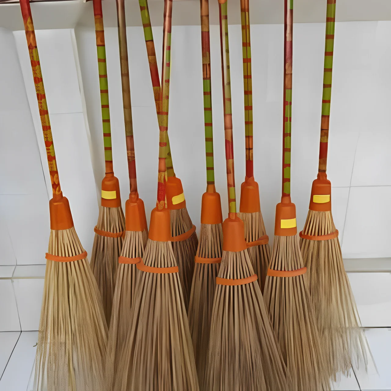 Export Grade Broomsticks From Coconut For Outdoor Garden Cleaning Tools