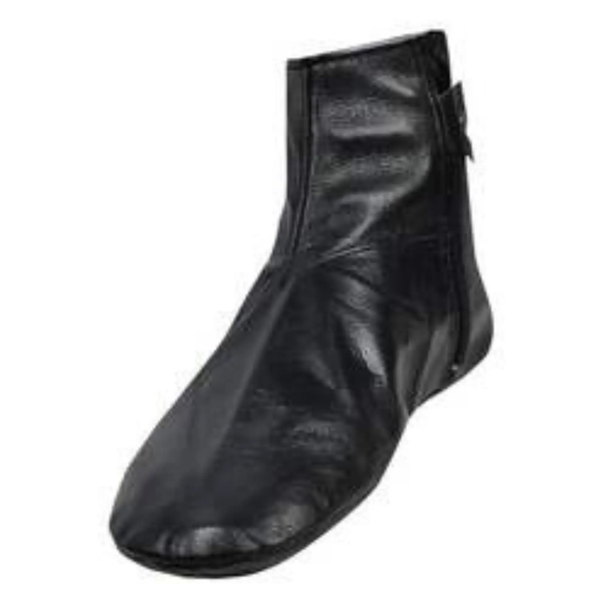 2023 Long Genuine Cowhide Zipper Slipper Cozy Leather Socks Men's ...