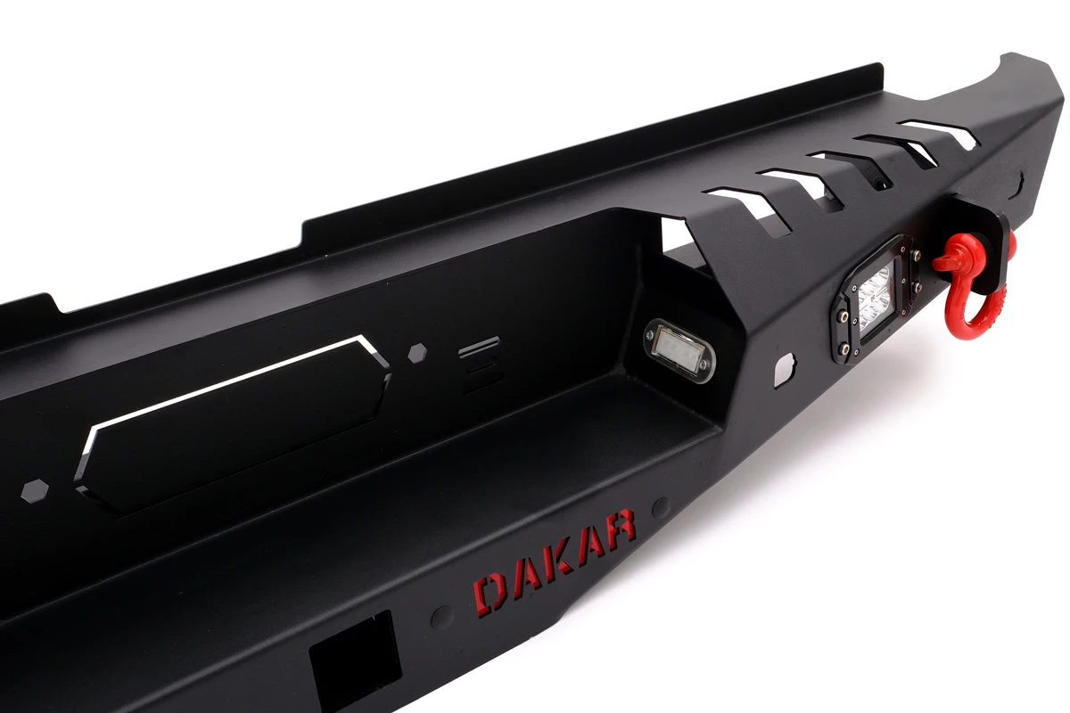 Off Road Steel Rear Bumper 4x4 For Toyota Hilux Guard Bull Bar With Led ...