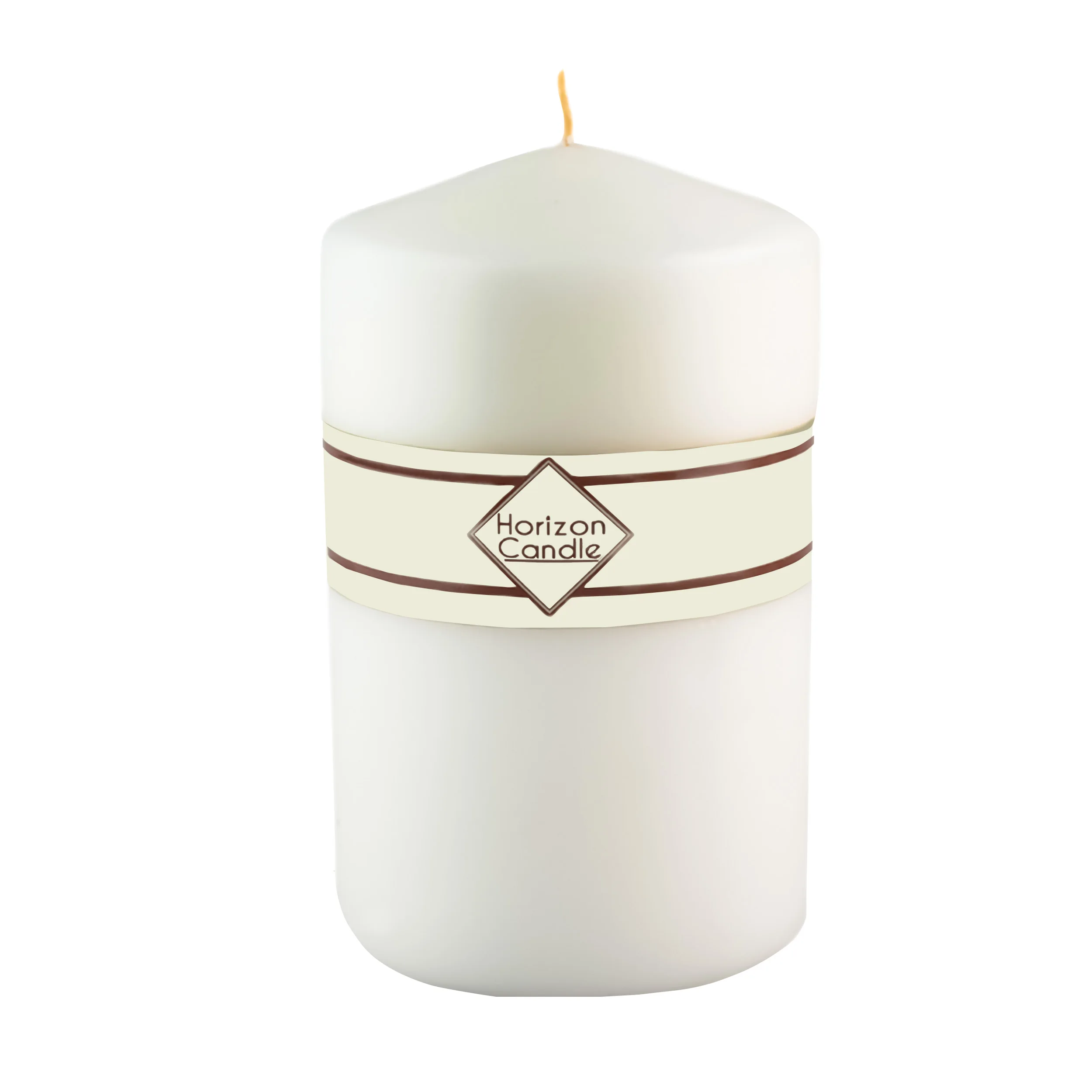 Horizon Black Pillar Candles 6x10 Unscented Candle Clean Burning