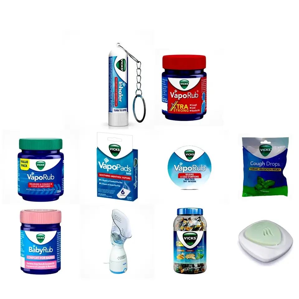 Vicks Vaporub Inhaler Babyrub Cough Drops Vapopads Soothing Menthol