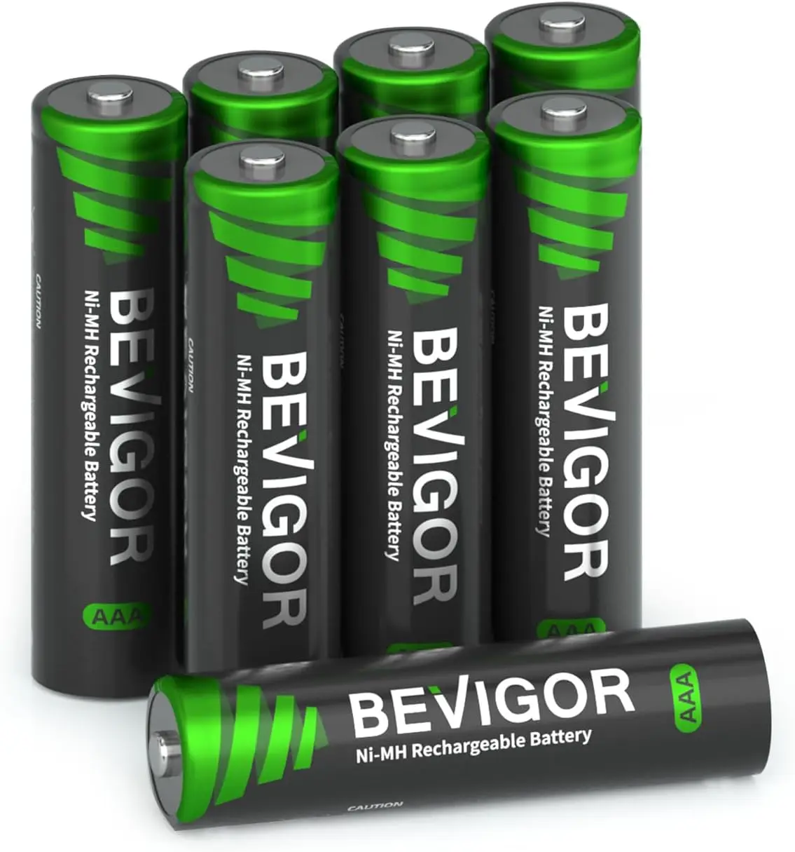 BEVIGOR Rechargeable AAA Batteries 8-Count
