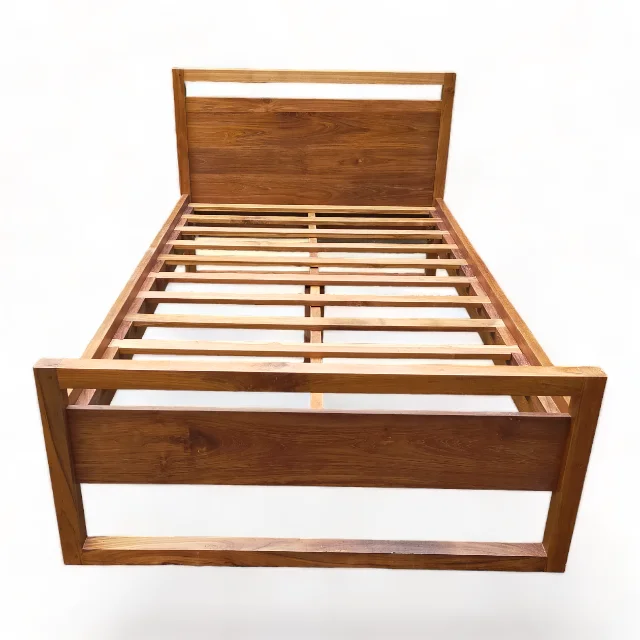 Modern Wooden Teak Bed Custom Mattress Bed Frame Strong Based Bedroom ...