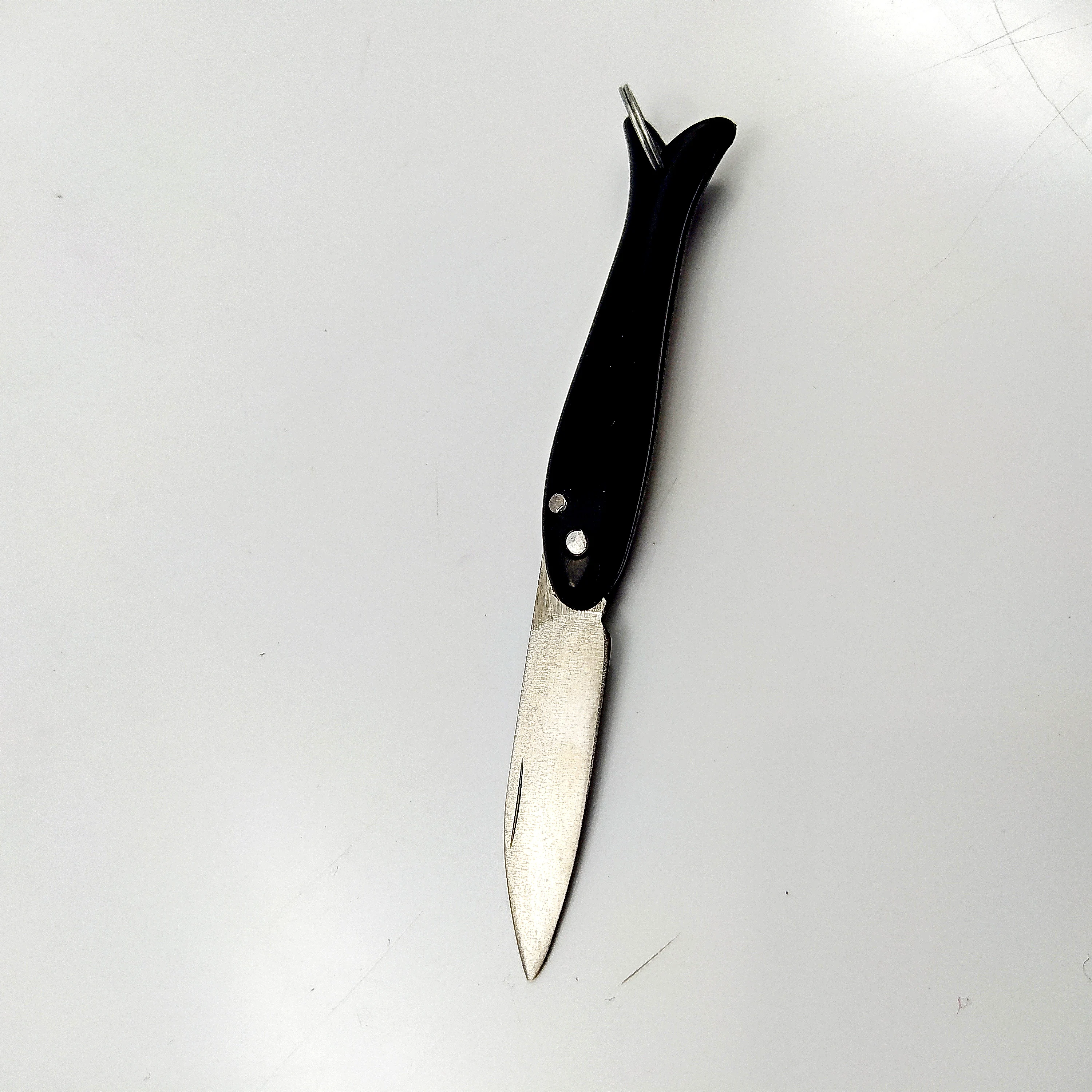 Folding Pocket Knife With Plastic Handle Stainless Steel Material