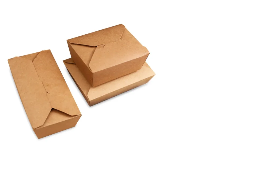 In Stock High Quality Ecofriendly Disposable Kraft Paper Packaging