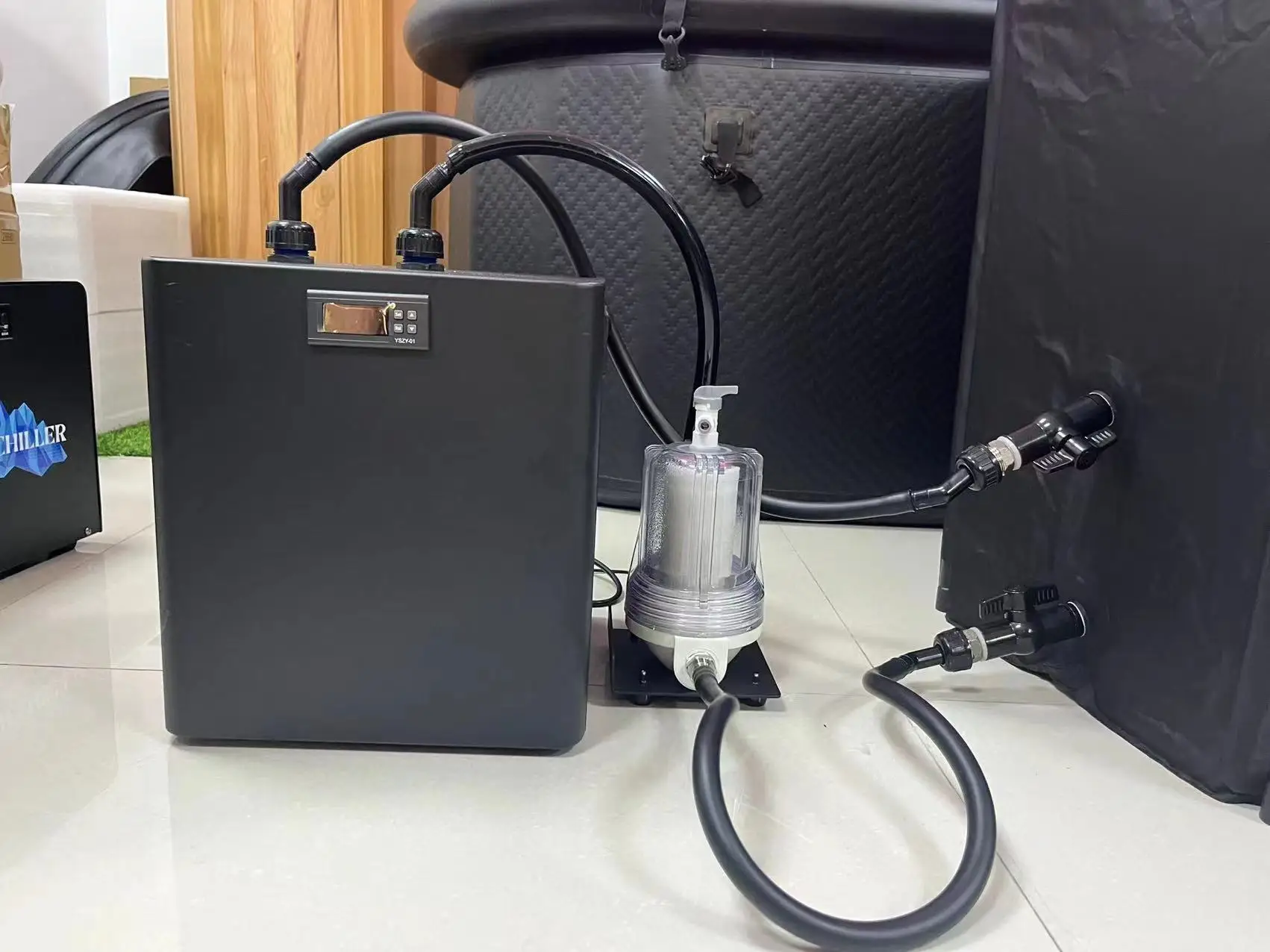 OHO Water Chiller 1/3HP Power Athletic Sport Recovery Wholesale Portable Square Pool Cold Plunge Ice Bath Water Chiller factory
