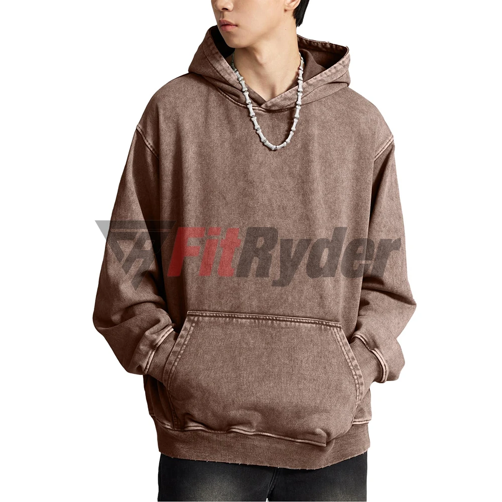 High Quality 100% Cotton Acid Washed Hoodies High Street Quick Dry Acid ...