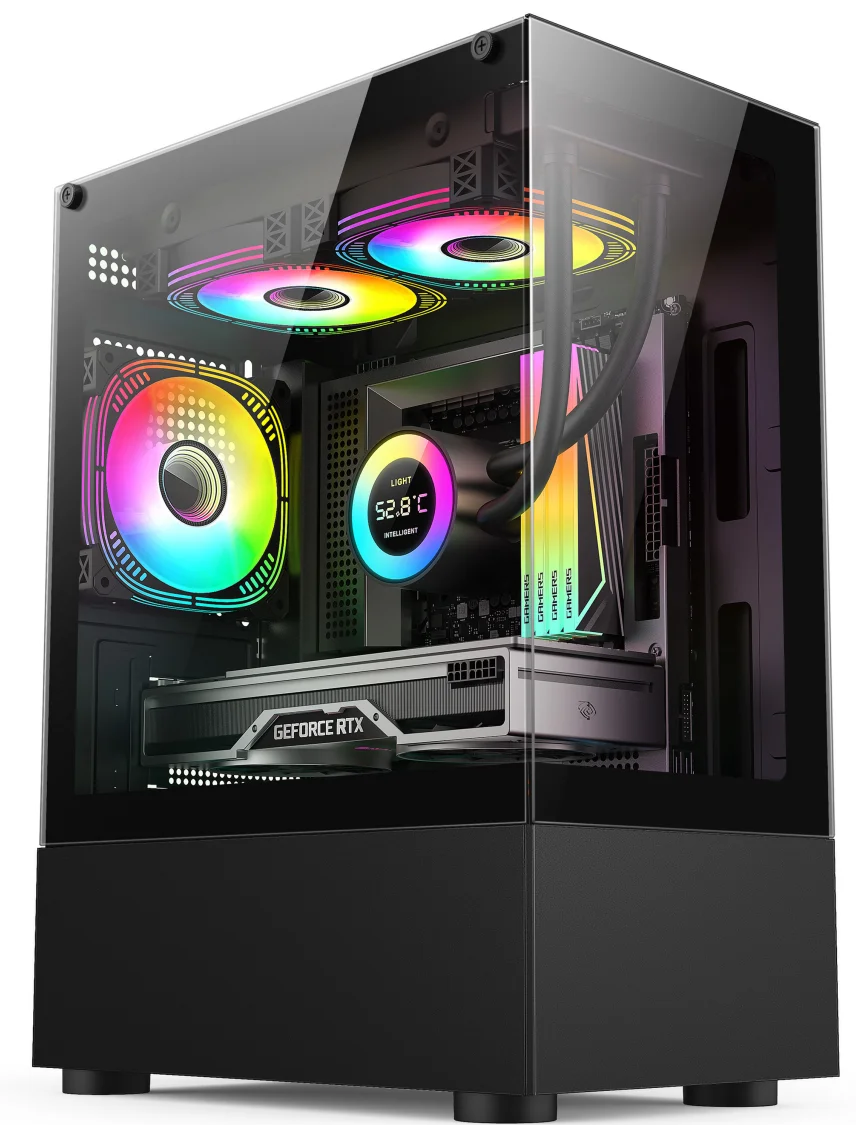 2024 New Arrival Atx Gaming Case Tempered Glass With Argb Fan Usb 3 0   A5af7f9e0f43542b59652fbfcac7e99edL 