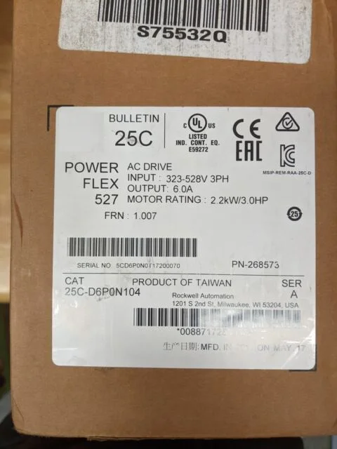 Brand New Powerflex 527 25c-d013n104 - Buy Powerflex 527,Frequency ...