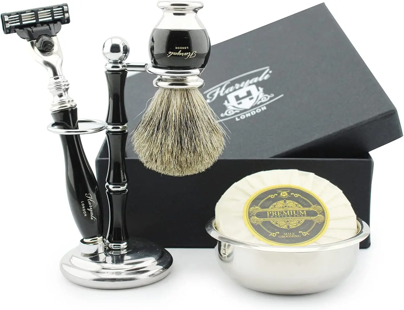 Haryali London Shaving Kit Gift Set With 3 Edge Shaving Blade Shaving ...