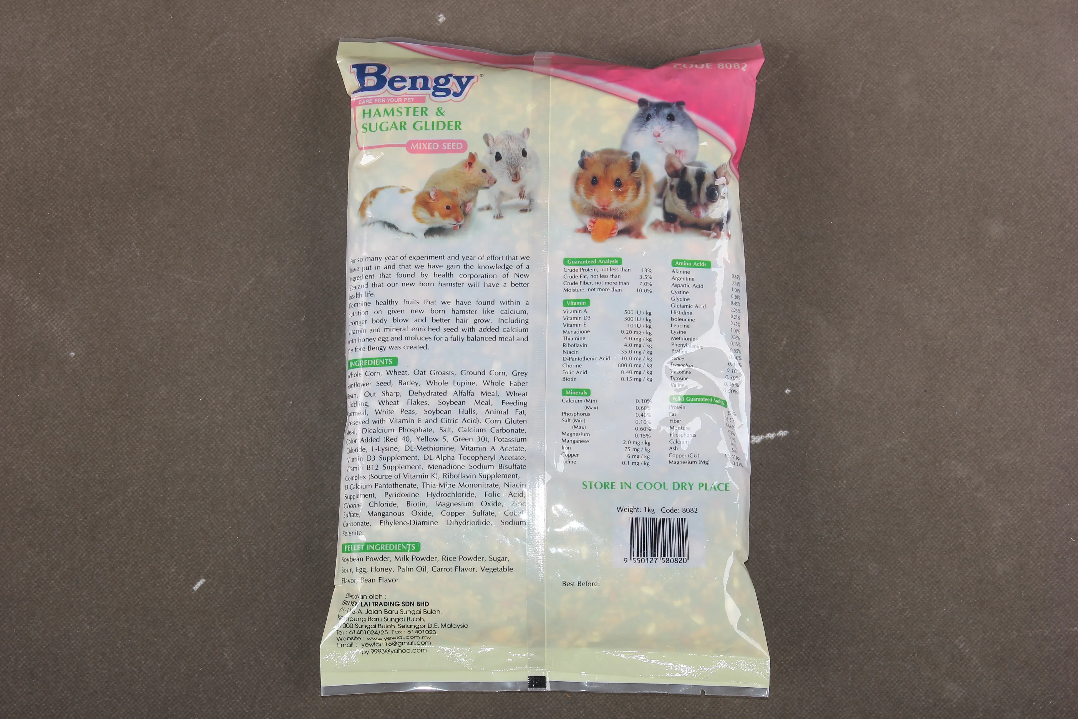 Essential Pet Product 1kg Animal Pet Food Hamster And Sugar Glider Pet