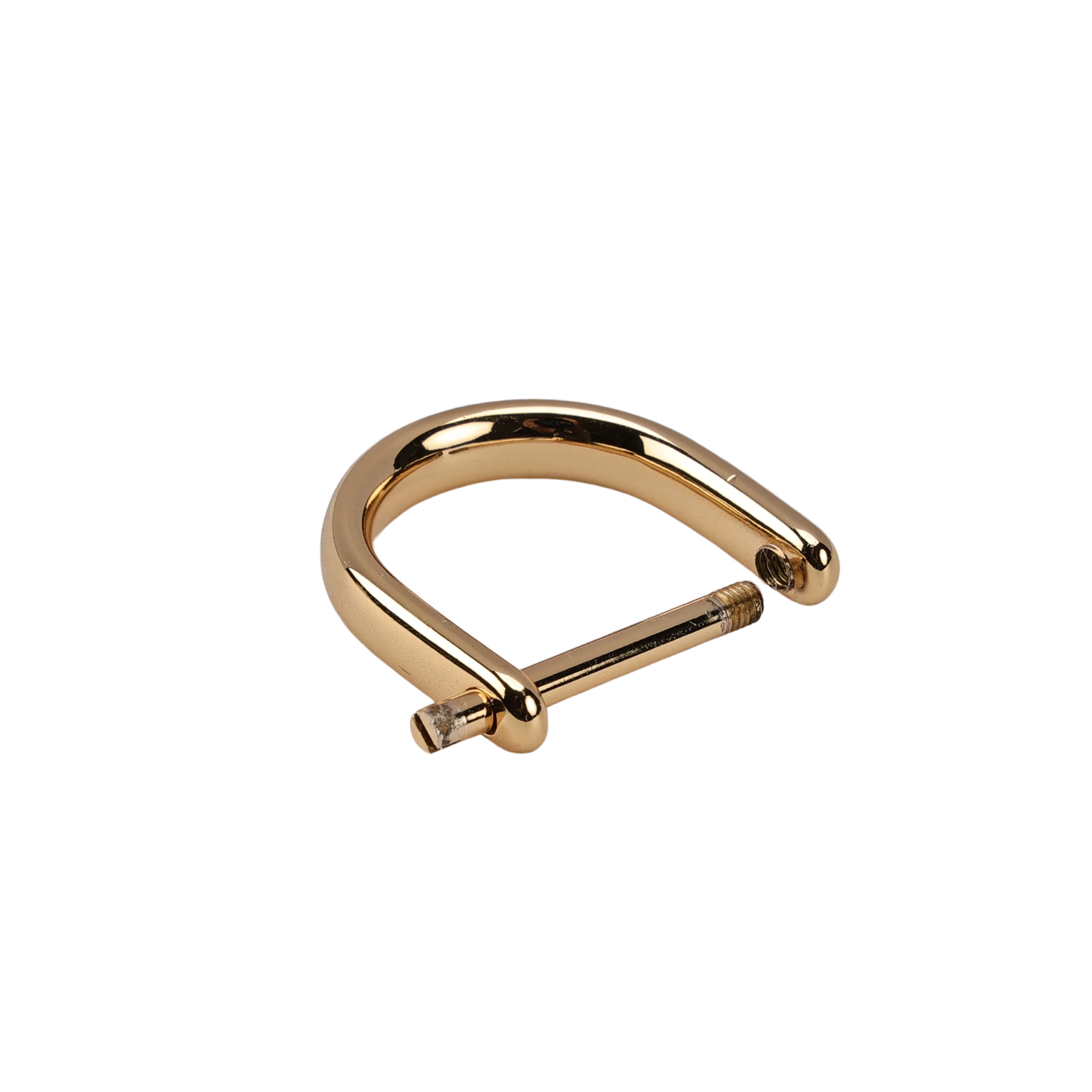 Made In Japan Solid Brass Gold Plated Bag D Loop 15mm Screw D Ring