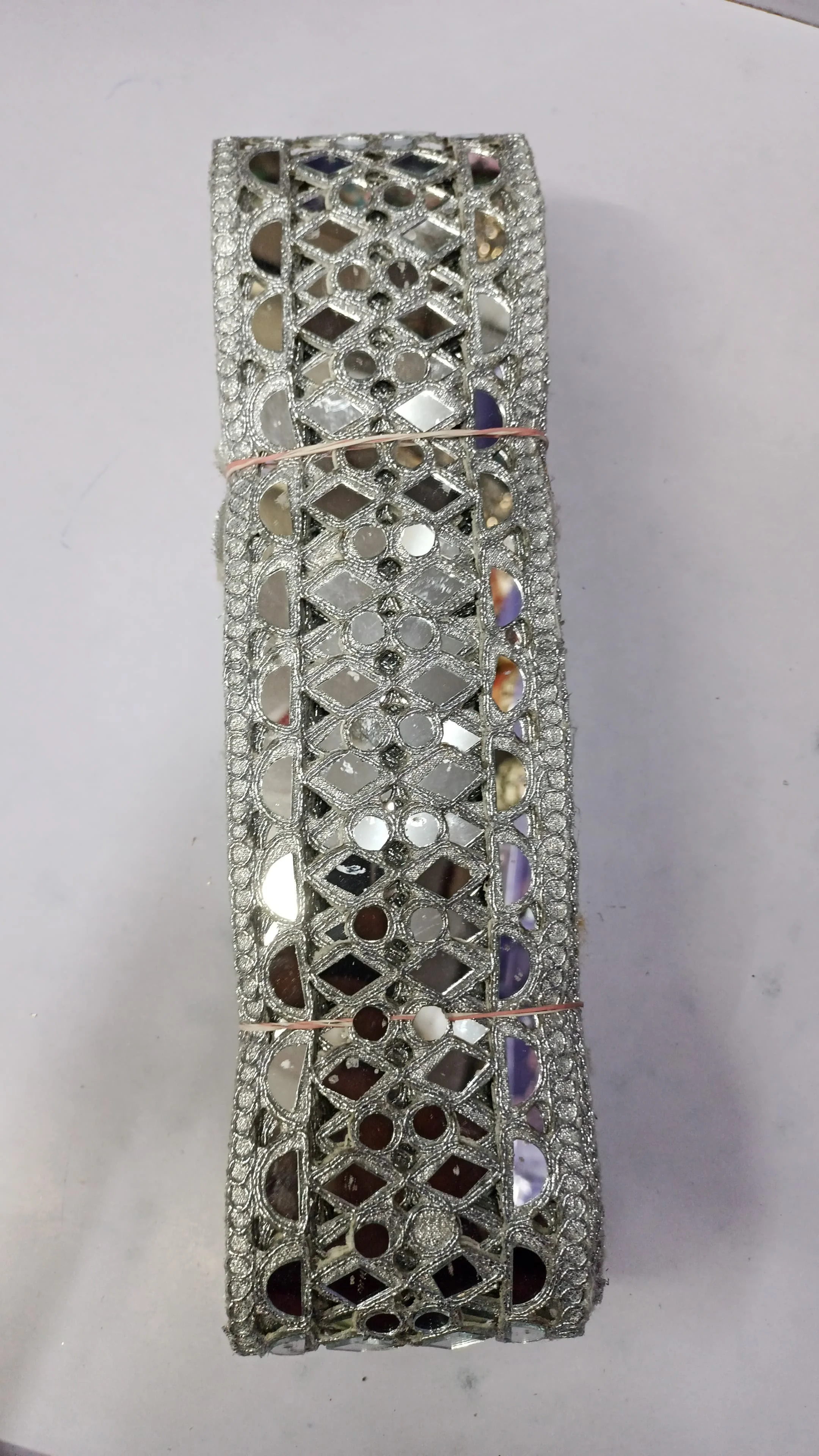 Custom Made High End Ribbons Laces Mirror Work Machine Embroidered in ...