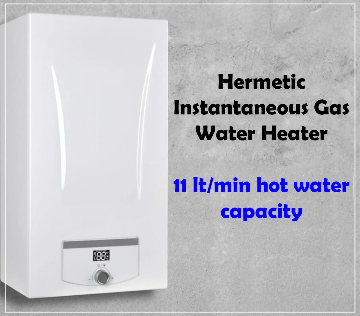 Hermetic Instantaneous Gas Water Heater High Gas System Water Heater With Heat Pump Hot Water