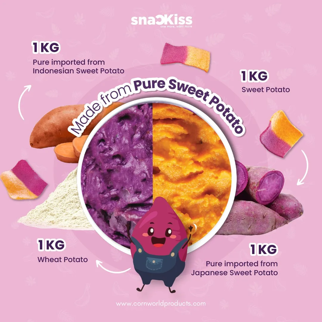 Halal Vegan Vegetable And Fruit Chips Fried Sweet Potato Snacks Mixed