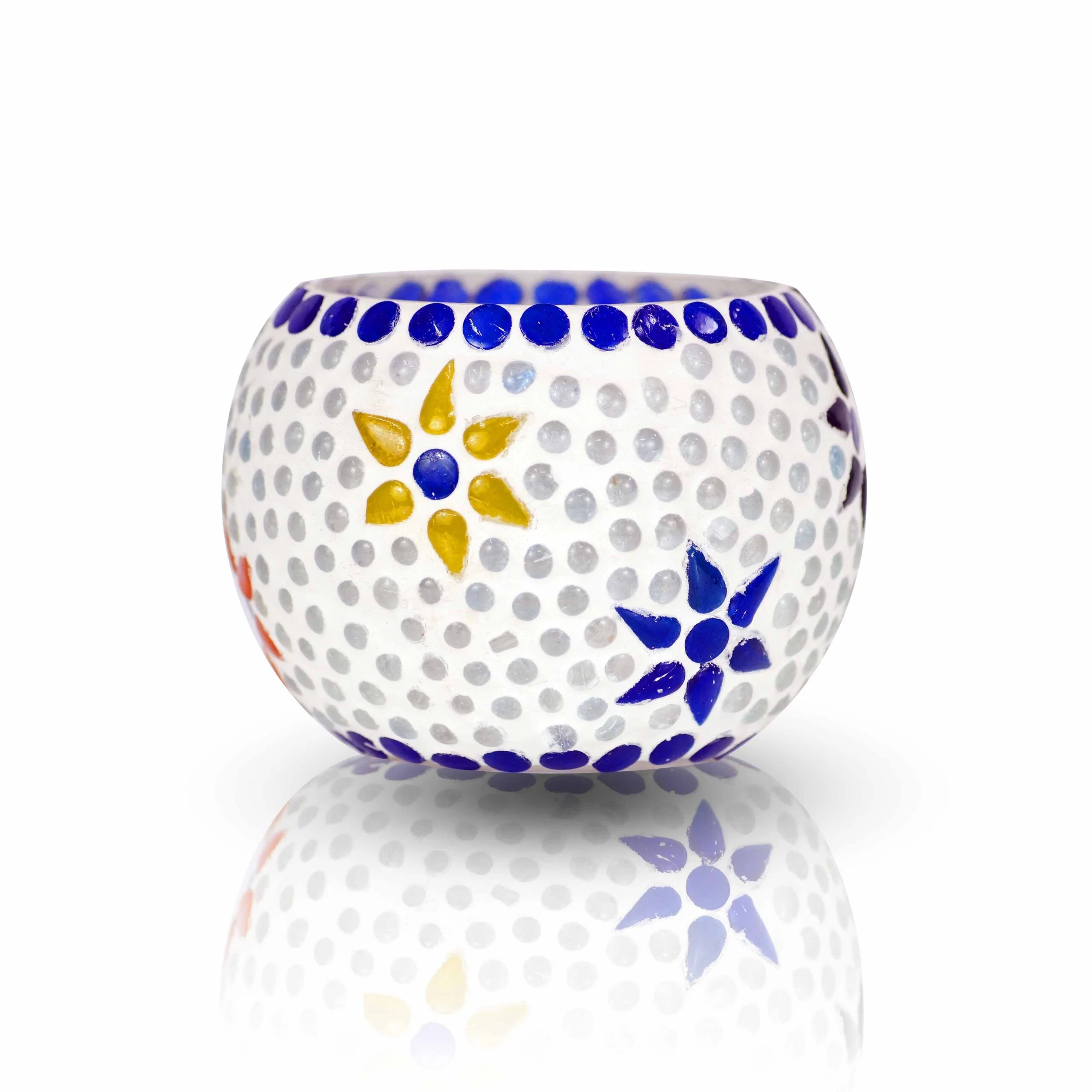 Modern And Designer Glass Candle Holder Colorful Modern Theme Multi