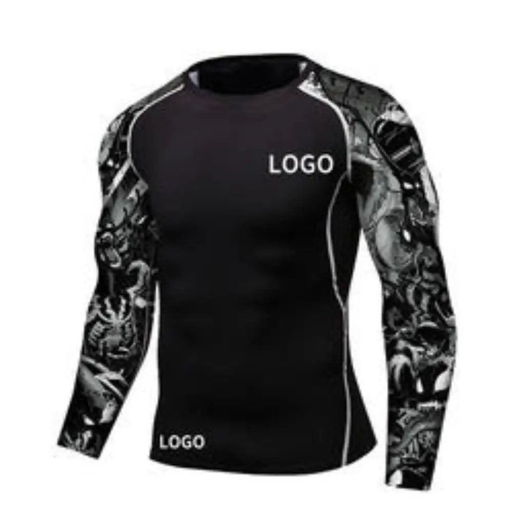 Mma Rash Guard Tops Rashguard Rash Guard Custom Compression Shirts For