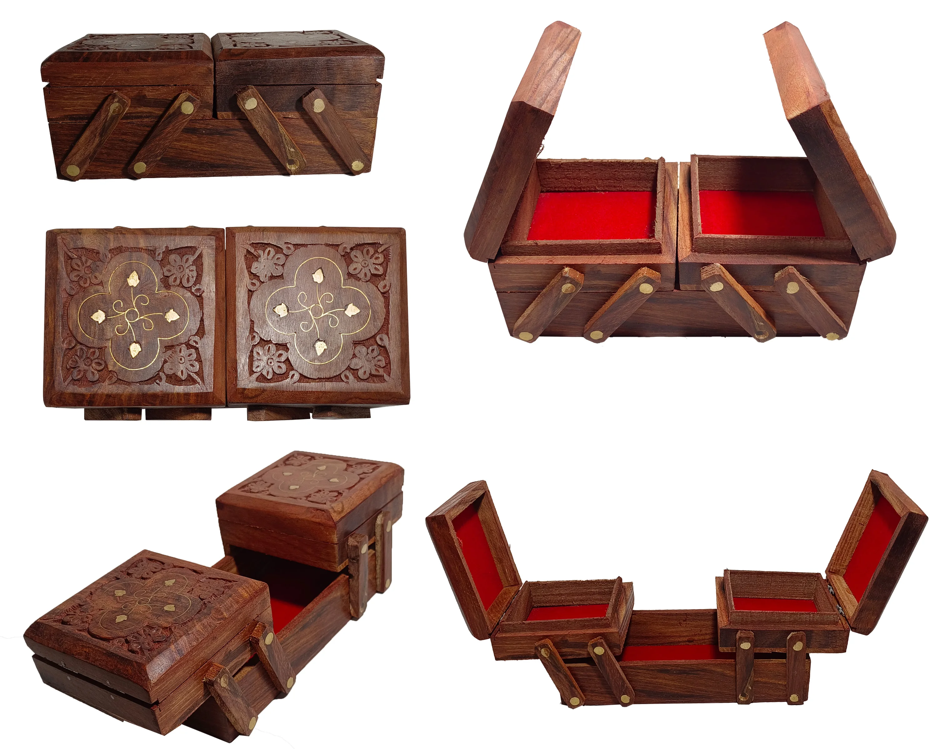Rosewood Handmade Sliding Storage Box Trivial & Jewellery Storage Box