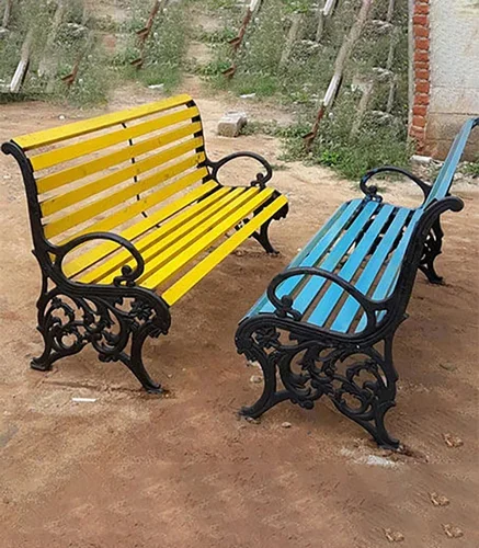 White Modern Outdoor Bench Cast Iron Bench Outdoor Garden Classical ...