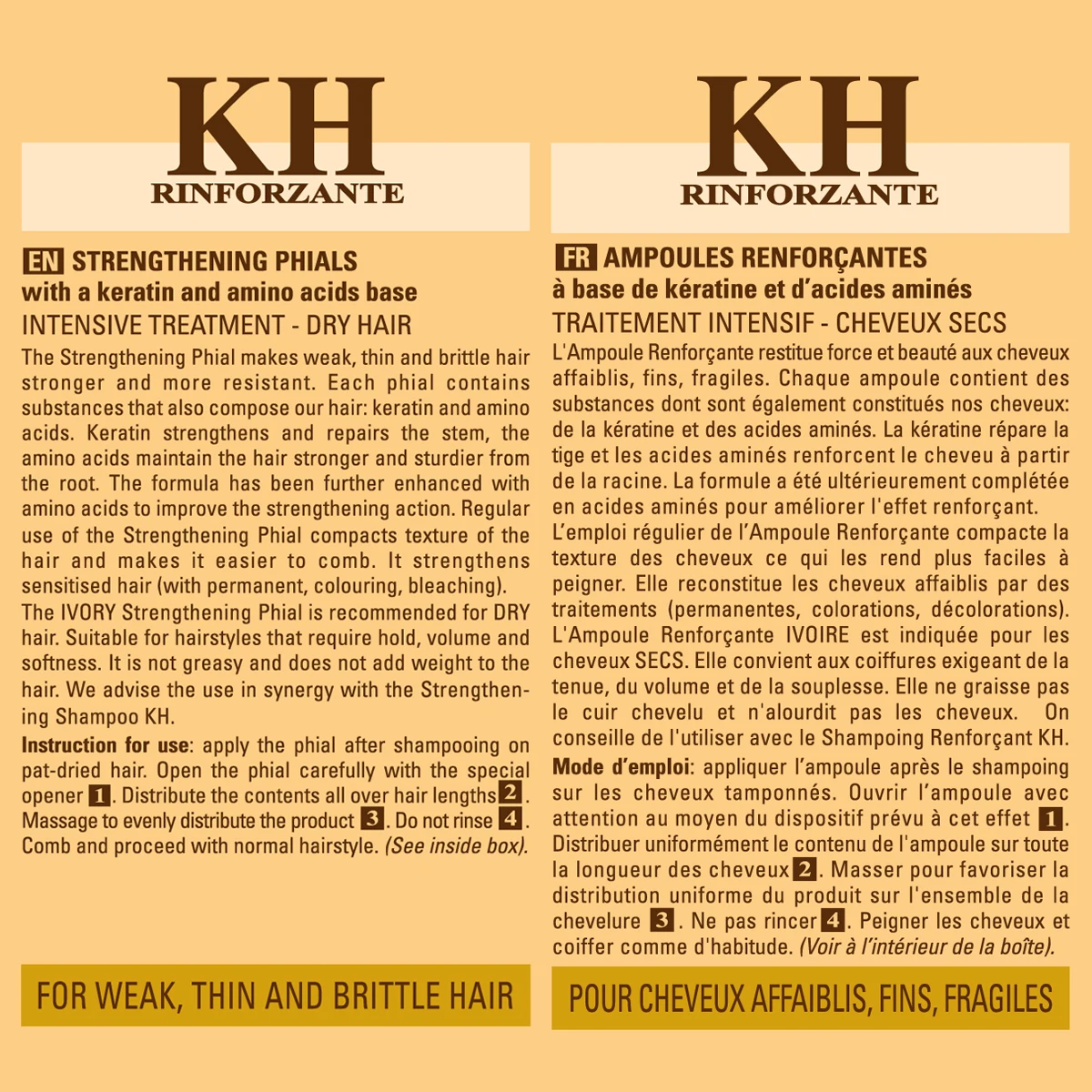 Keramine H Strengthening Phial With A Keratin And Amino Acids Base 10 X