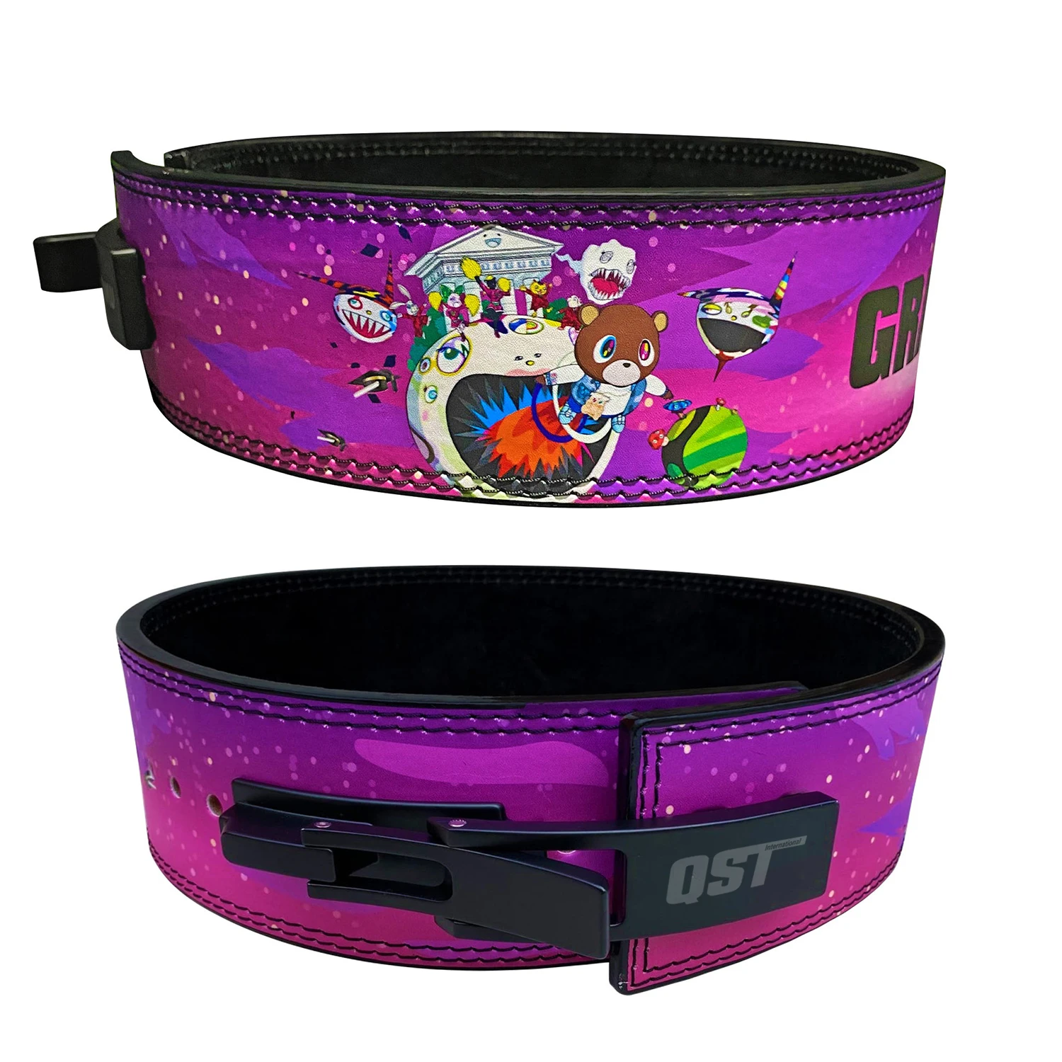 Sublimated Printed Design Lever Power Belt 13mm & 10mm Back Support
