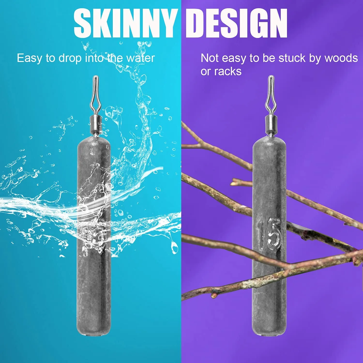 Lead Weight Oem Double Shot Sinker Fishing Accessories Grey Fishing