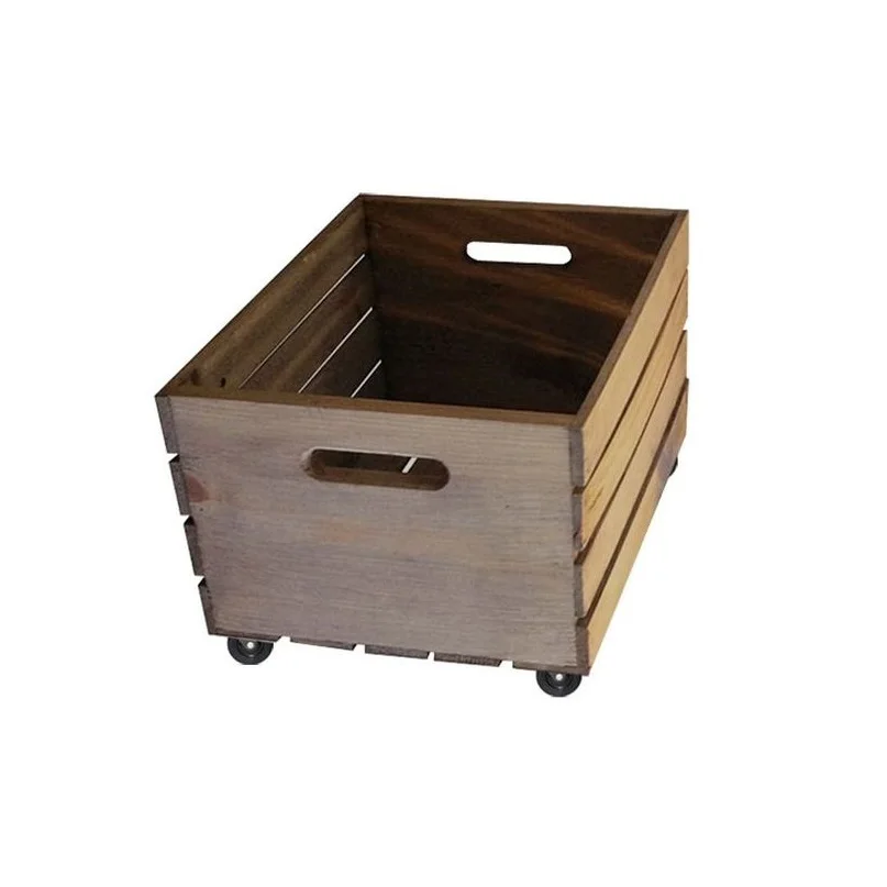 Natural Wooden Crate With Blackboard Retail Dec Display Storage Box