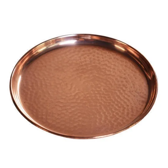 Traditional Design Copper Serving Tray Superior Quality Handmade