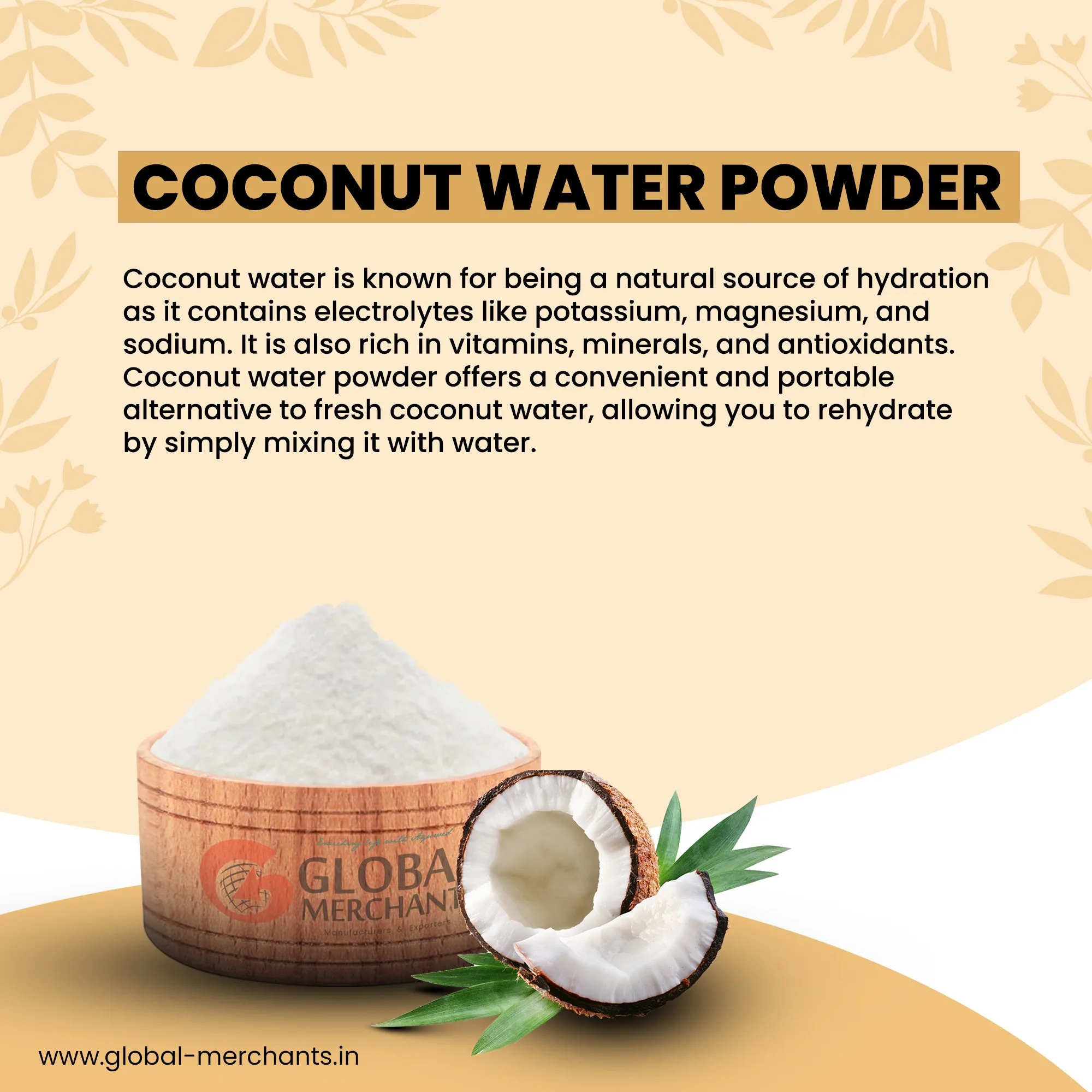 Hot Deal 2023 Coconut Water Powder With Fresh Quality & Naturally Made