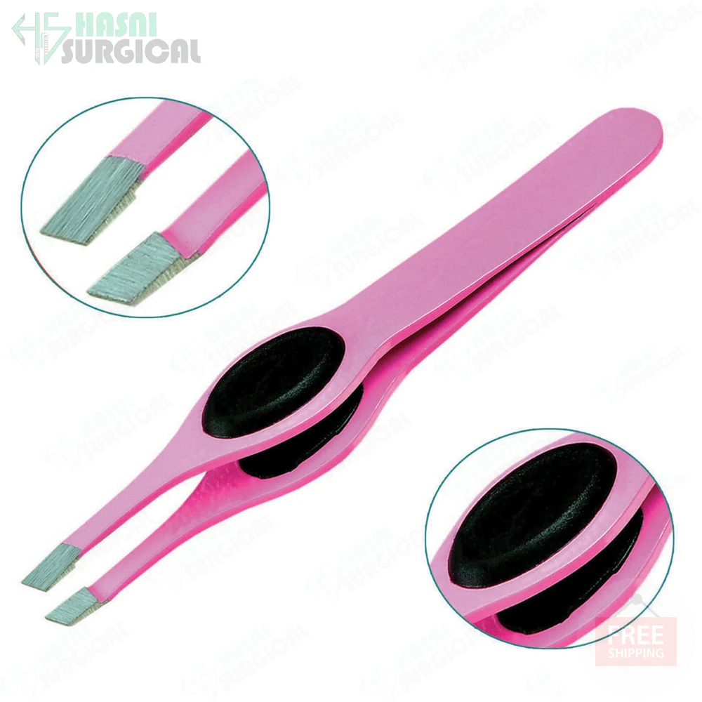 Slanted Tips Eyebrow Tweezers Stainless Steel Professional Beauty Tools Eyebrow Plucking With