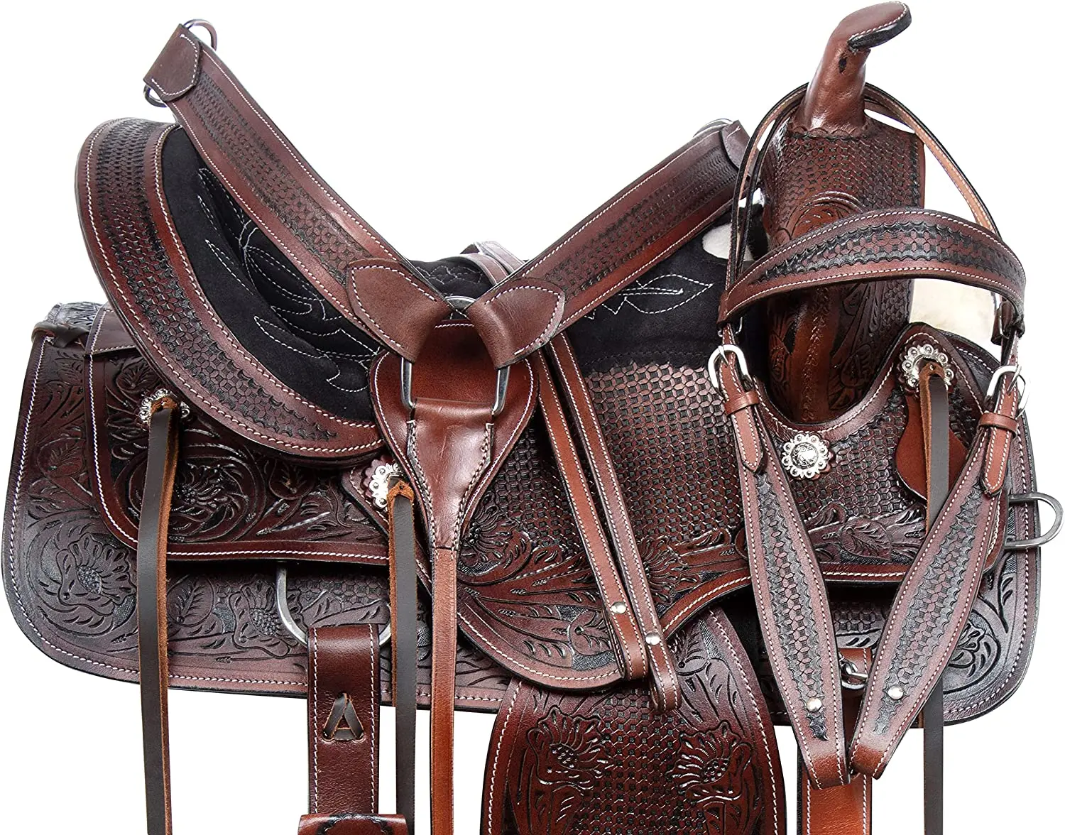 Premium Quality Western Leather Horse Saddle With Matching Horse Tack