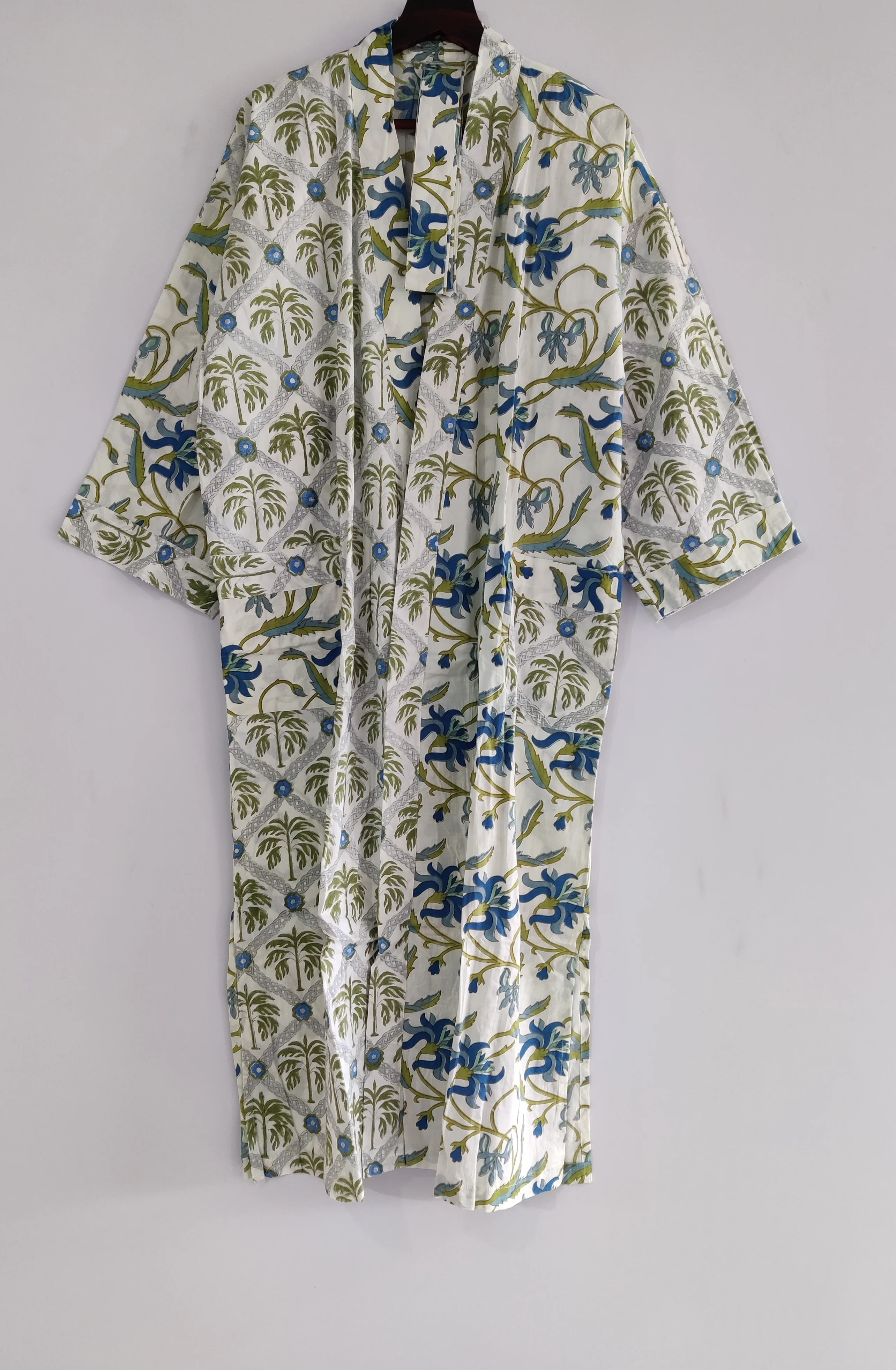 100 Pure Cotton Fabric Kimono Robe Light Weight Cotton Patchwork Night