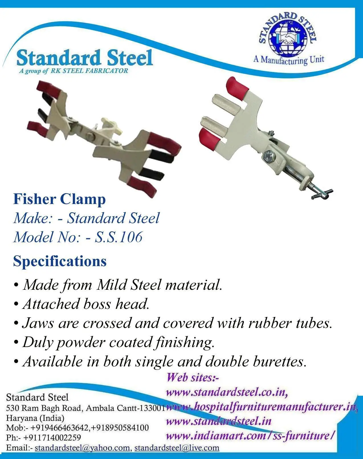 Boss Science Lab Chemistry Lab Burette Clamp Laboratory Retort Burette Stand Clamp Boss ...