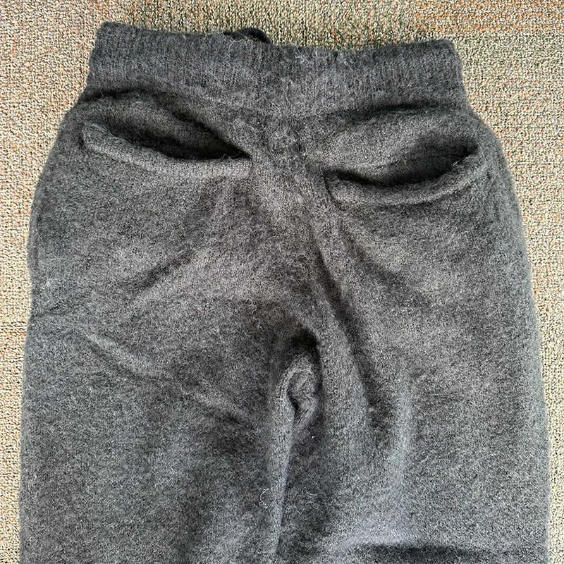 Wholesale Custom Men Number Letter Pattern Mohair Sweatpants Fuzzy ...