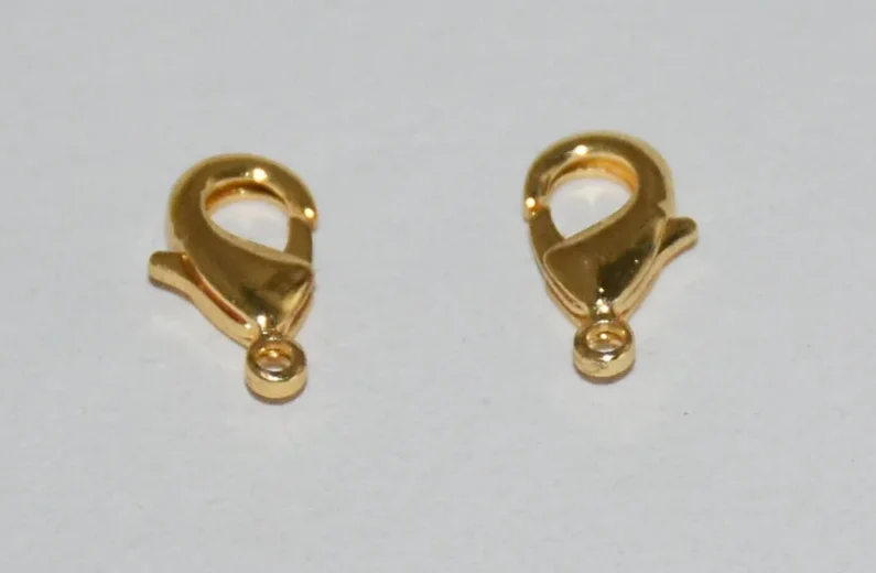 10x4 Mm High Quality Lobster Claw Clasp Raw Brass Material Lobster Claw Clasp Pic Lock Necklace