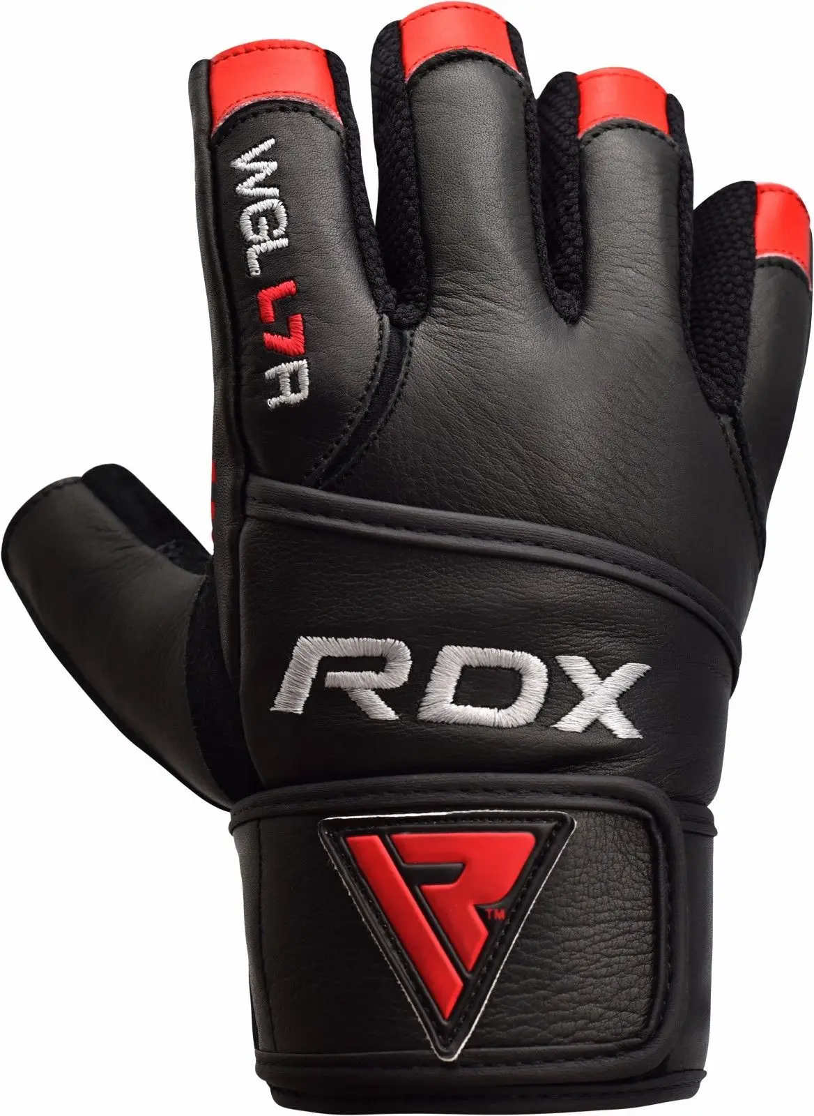 Premium Quality Original Rdx Leather Gym Glove Red And Black Durable