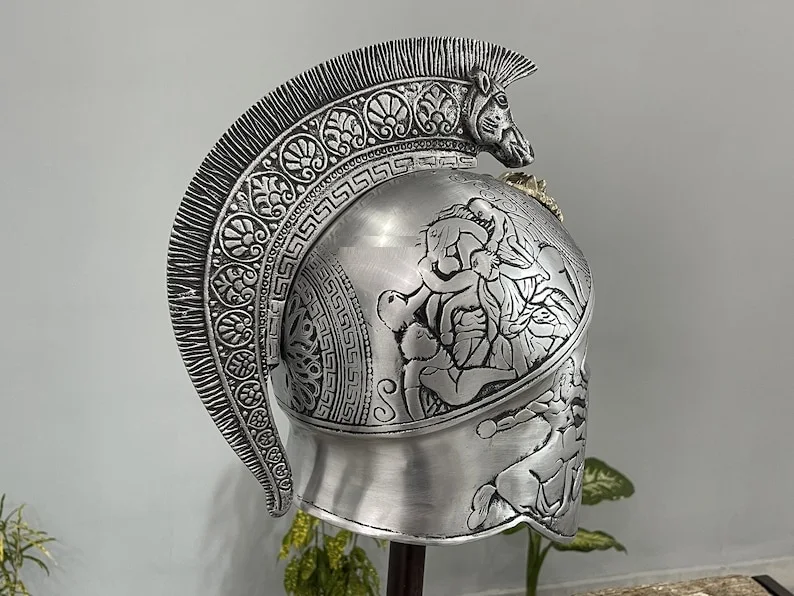 斯巴达头盔中世纪斯巴达战争头盔，用于展示和角色扮演