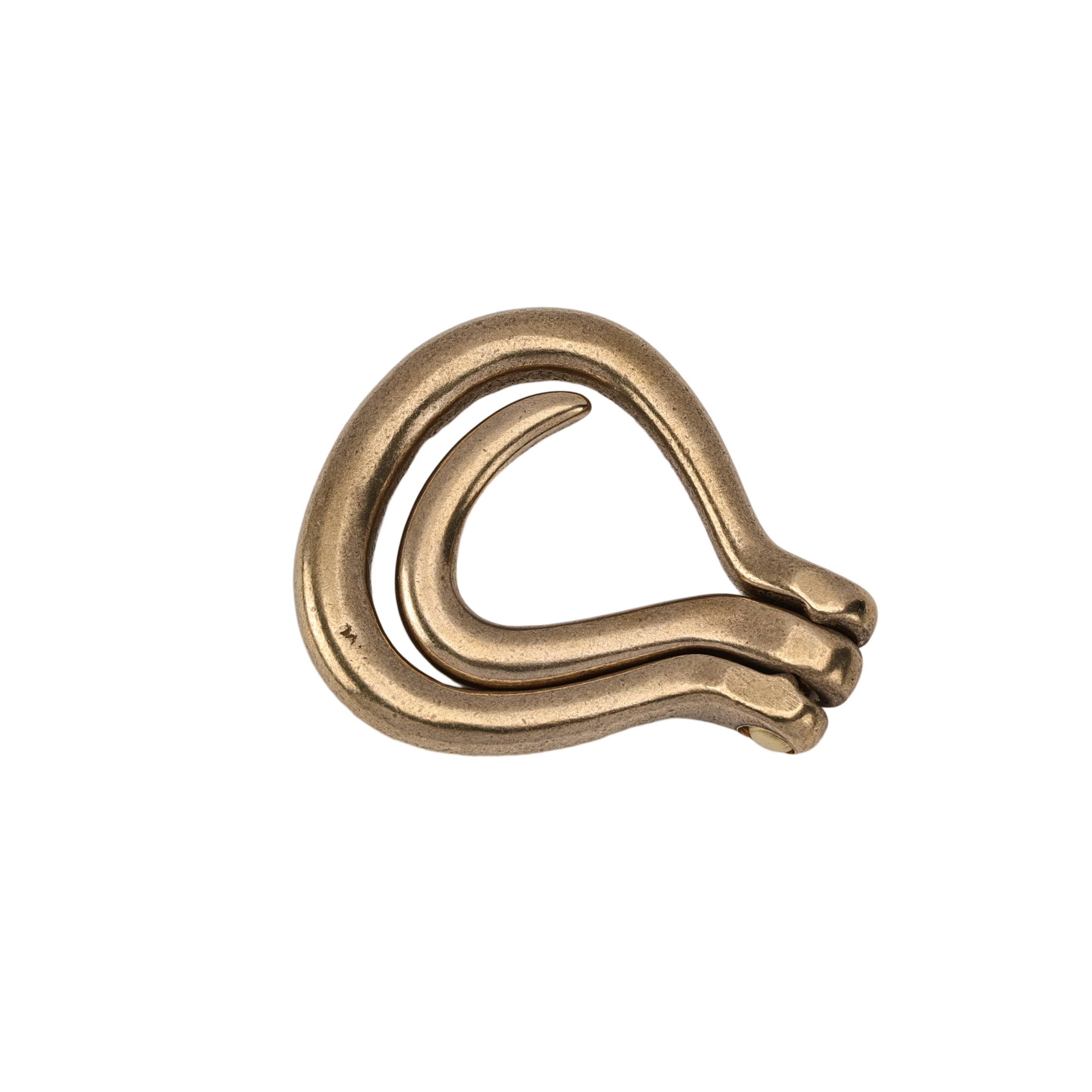 Made In Japan Brass Hoof Pick Buckle 35mm Slim Belt Buckle Folding