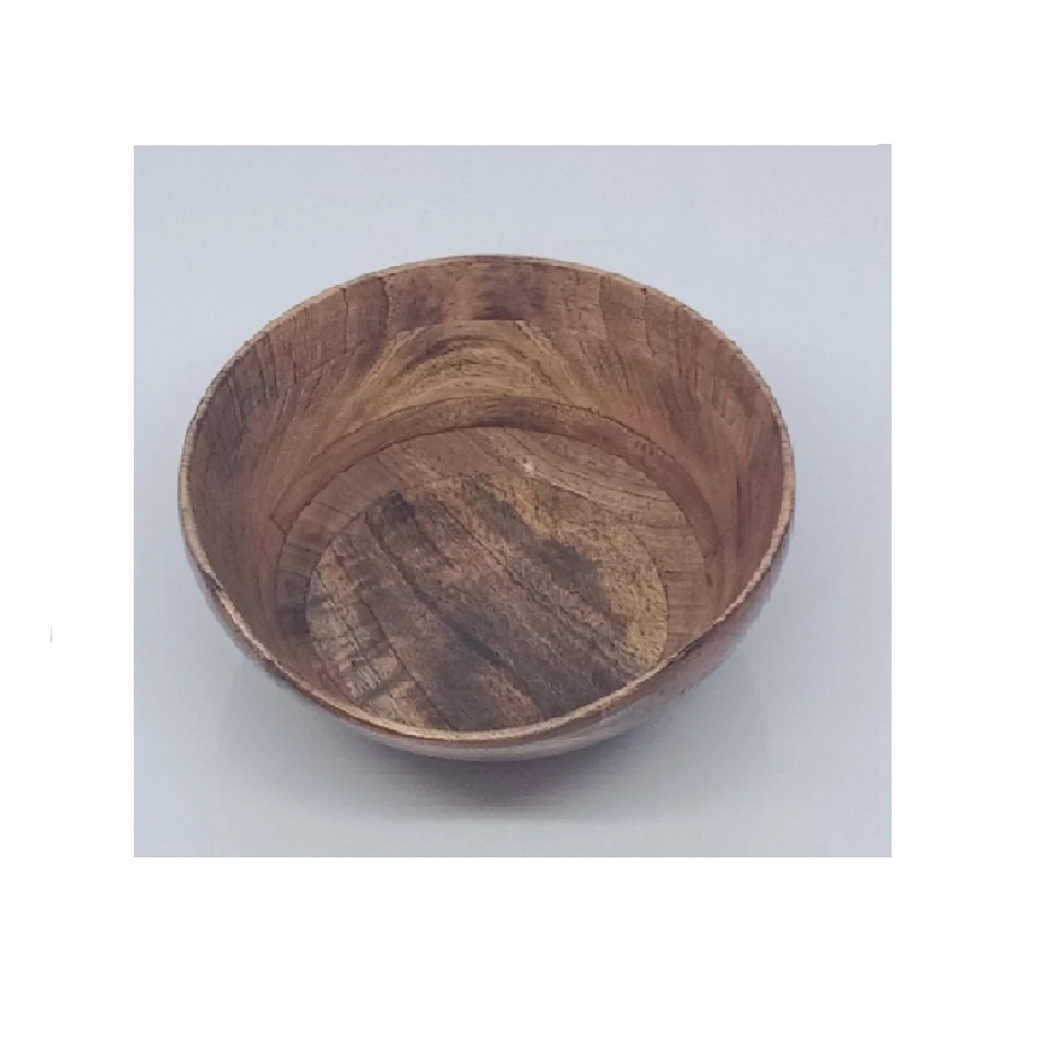 Wavy Design Burnt Look Wooden Salad Bowl With Custom Design Good