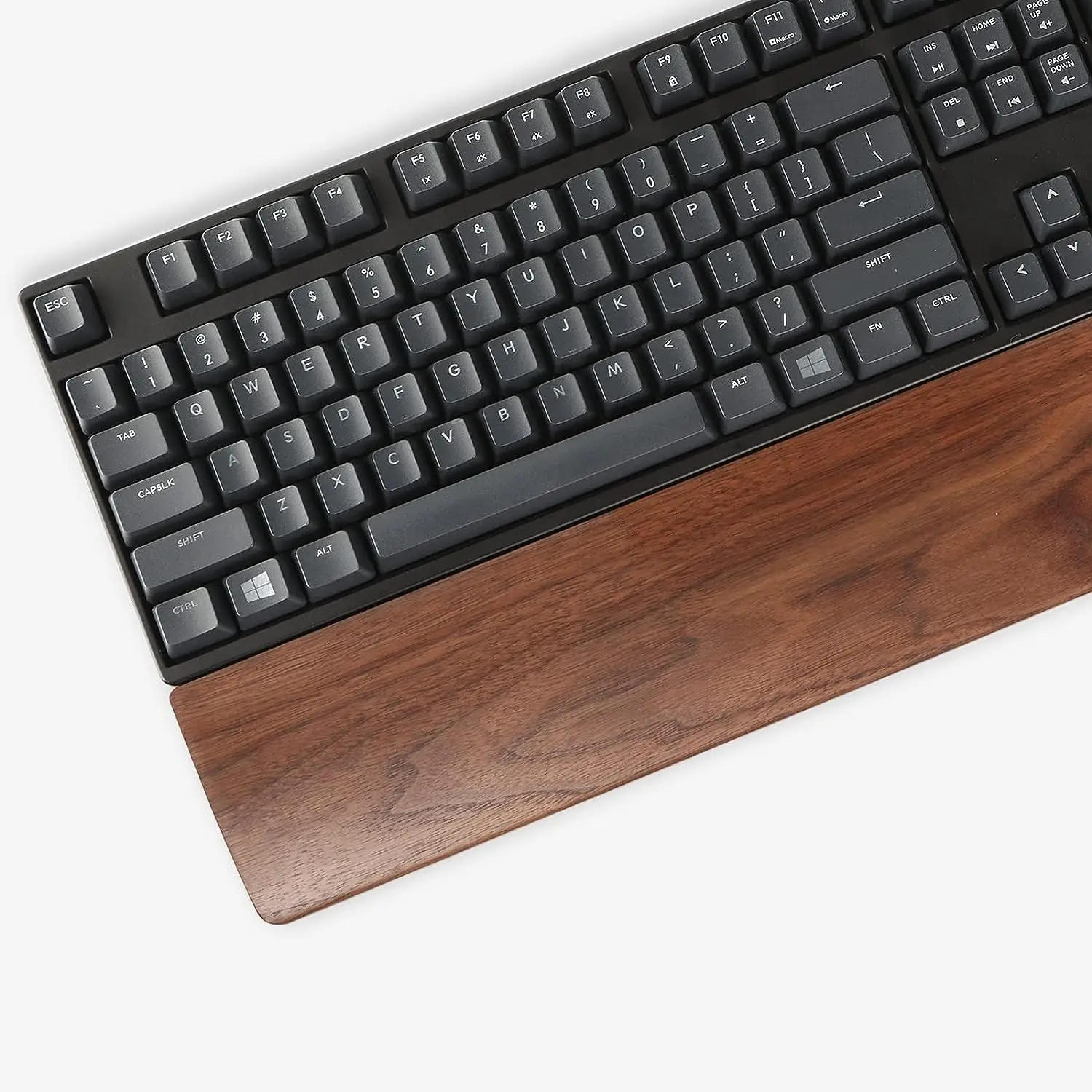 Wooden Wrist Rest Compact Walnut Wood Mechanical Gaming Keyboard