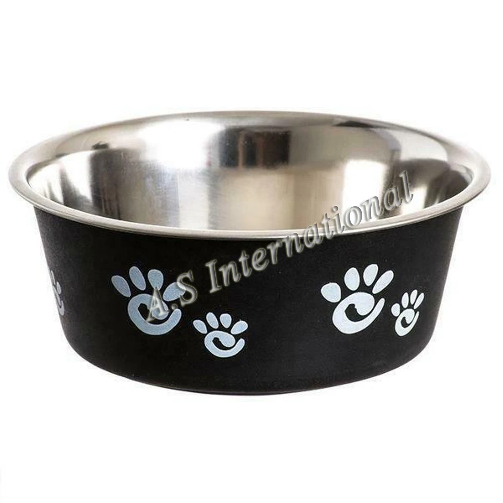 View of Hot Sale Metal Slow Feeder Dog Bowl Customized Color Printed Rubber ...