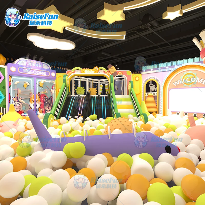 product raisefun hot sale solf eco friendly indoor playground for kids pc steel construction over 500kg capacity-4