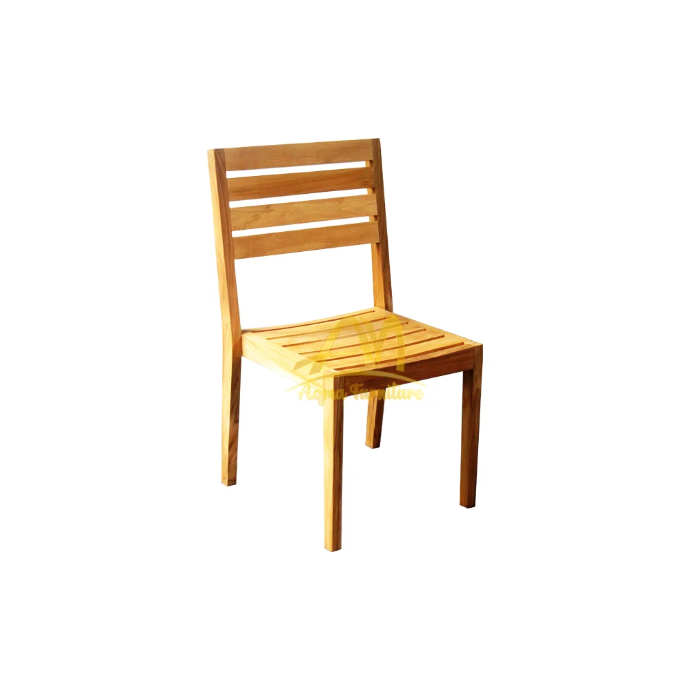 Outdoor Chair Furniture Mahogany Solid Wood Brown Color For Dining