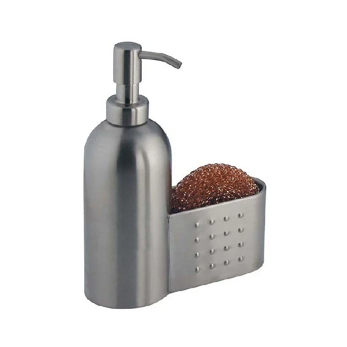 Емкость для мытья посуды. Диспенсер кухонный Soap Pump. Дозатор для жидкого мыла с держателем для губки Neo, 5х13,5х6,2 см. Дозатор для моющего средства с губкой Soap Pump. Дозатор с подставкой для губки.