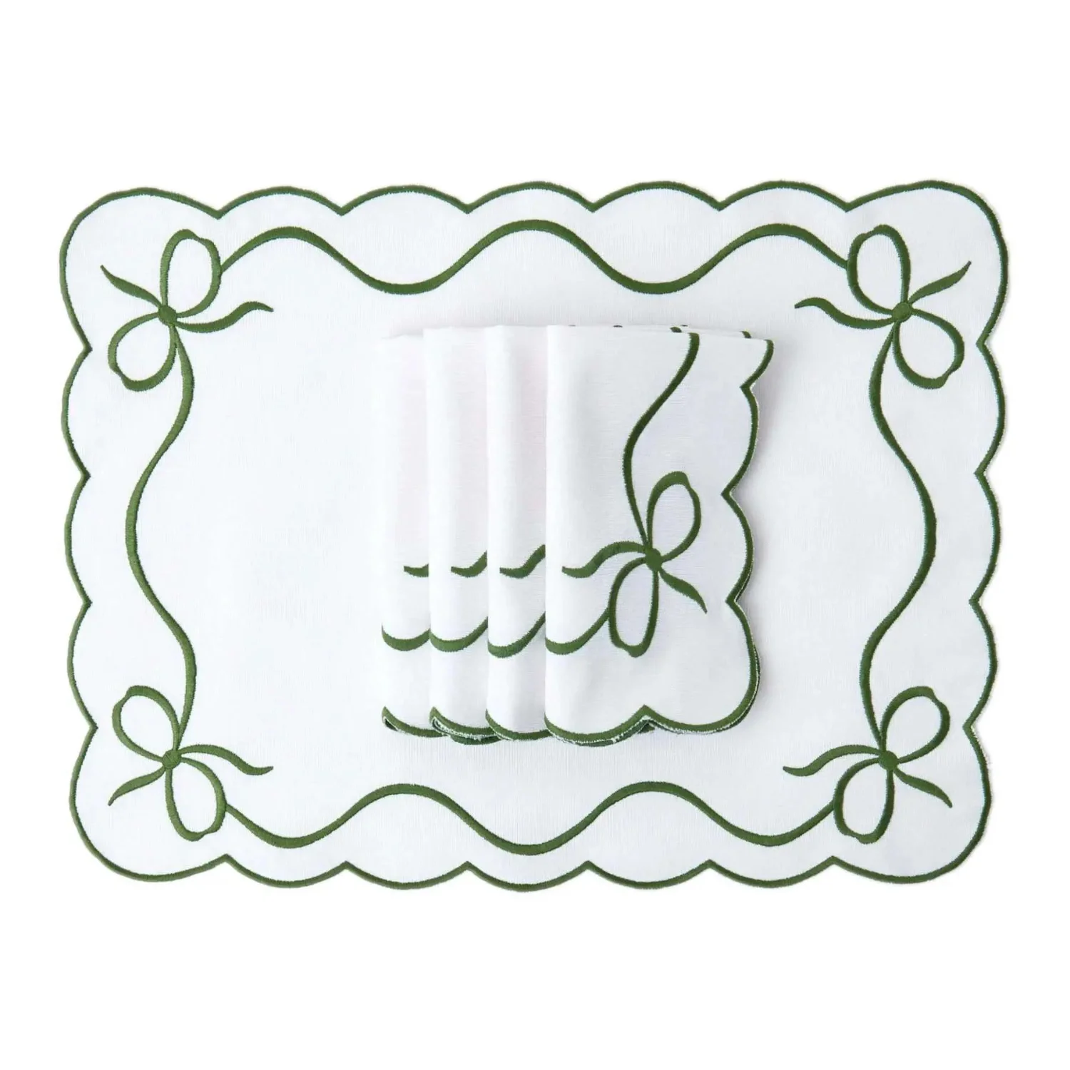 Mats Placemats Set Kitchen Placemat Coaster Cotton Linen Embroidery Pad