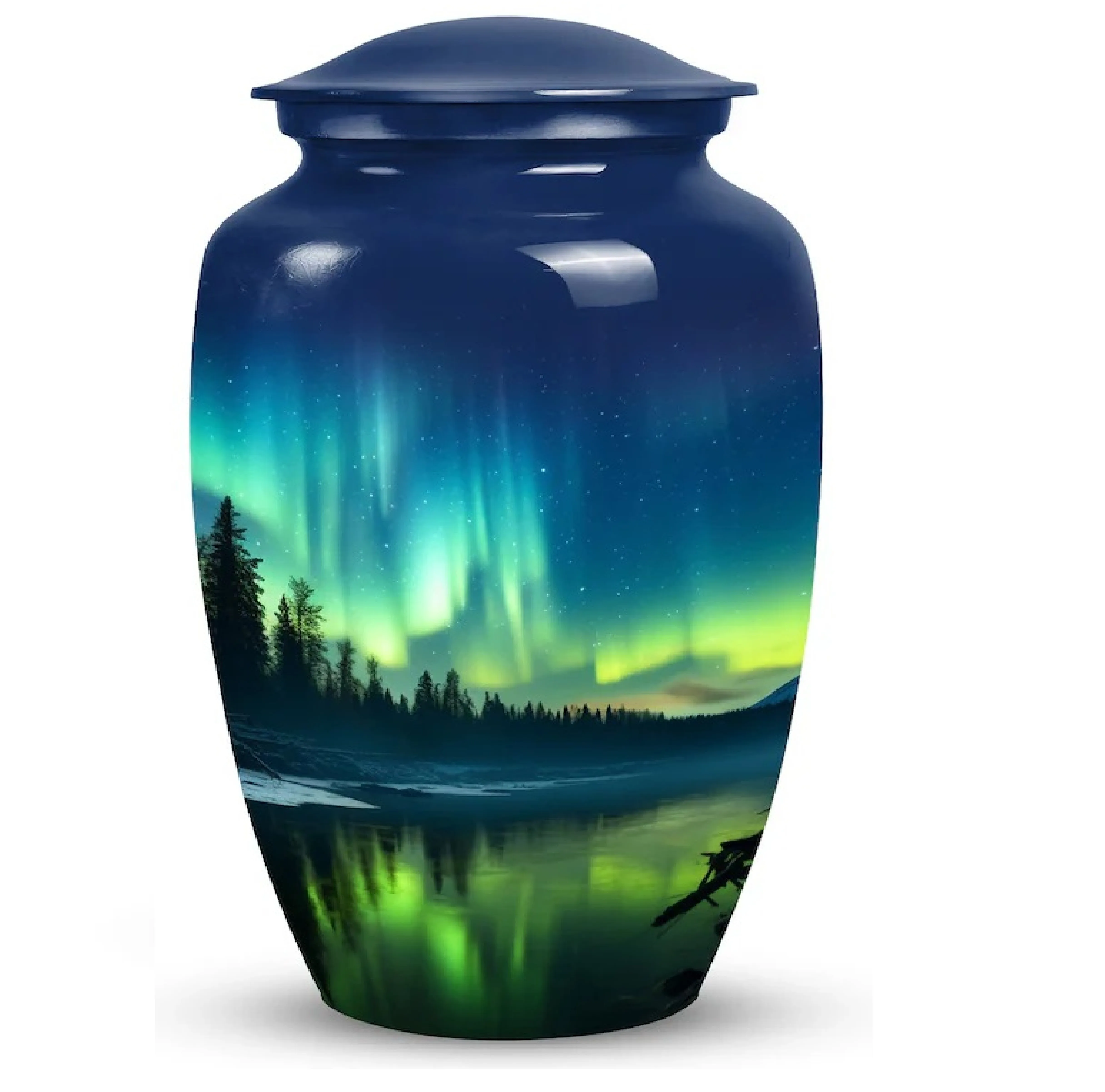 Beautiful Trees Design Aluminium Cremation Urns Metal Funeral Adult ...