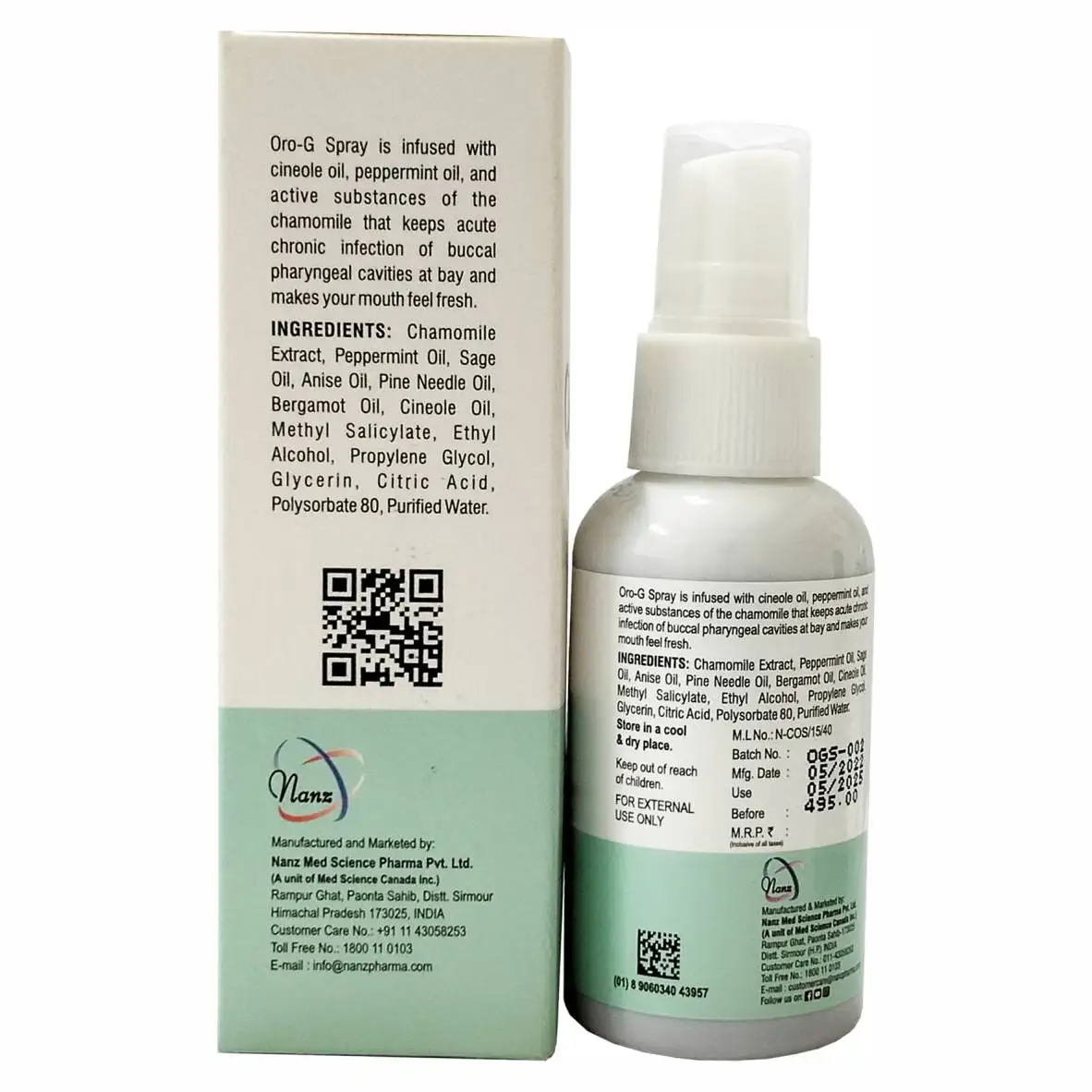 Orog Throat Spray,Soothing Throat Spray For Instant Relief & Freshness