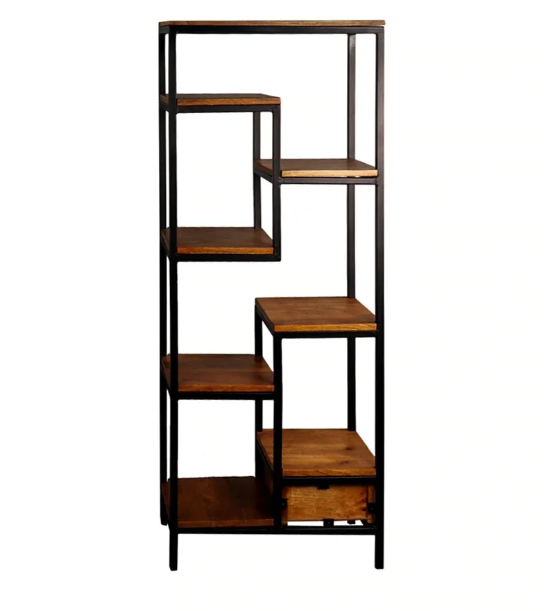 Industrial Vintage Mango Wood Metal Frame Ladder Book Shelf Buy