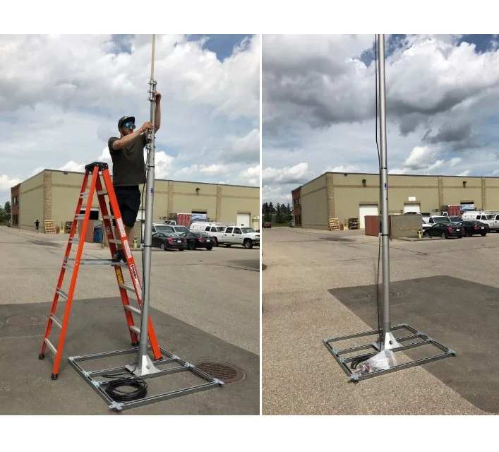 15m Aluminum Portable Easy Operation Telescopic Manual Mechanical